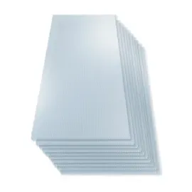 Tectake tectake® 10er Set Doppelstegplatten, Shiny aus Polycarbonat, zuschneidbar, wärmedämmend, temperaturresistent, 121 x 60,5 x 0,6 cm je Platte