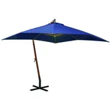 vidaXL Ampelschirm mit Mast Azurblau 3x3 m Massivholz Tanne