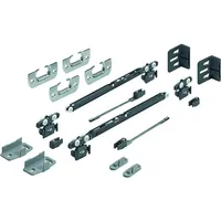 Hettich MB-Schiebetürbeschläge Set,SysLine S 9134311, 2-T. für einlieg. Türen,15kg