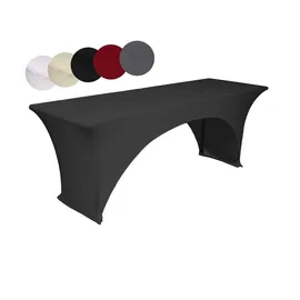 TexDeko Biertischhusse Stretch Grau 220 x 50 cm