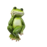 MARELIDA Blumentopfhänger Frosch - niedliche Dekofigur als Topfhänger Tierfigur - Polyr...
