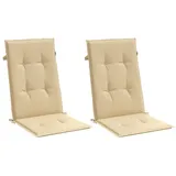 vidaXL Hochlehner-Auflagen 2 Stk. Melange Beige 120x50x4 cm Stoff