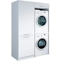 laundreezy Mehrzweckschrank-Set 128 x 238 x 68 cm Weiß