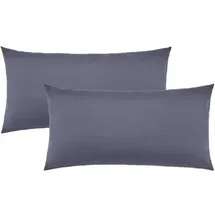NatureMark Kissenbezug Jersey 40 x 80 cm Anthrazit Grau