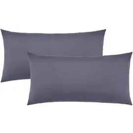 NatureMark Kissenbezug Jersey 40 x 80 cm Anthrazit Grau