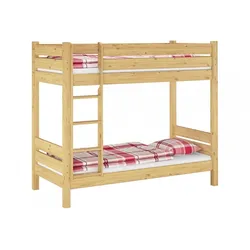 Erst-Holz Etagenbett Kiefer natur 100x220 Nische 100 Stockbett ohne Rollrost 60.16-10-220oR