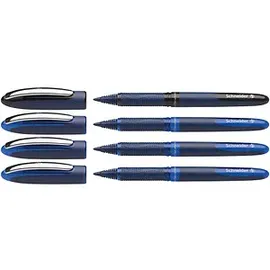 Schneider Tintenroller Basic Blau/Schwarz 0,6 mm 4 St.