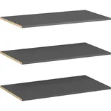 INOSIGN Einlegeboden 3er Set 83 x 46 x 2 cm Anthrazit