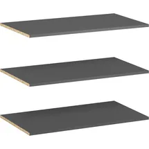 INOSIGN Einlegeboden 3er Set 83 x 46 x 2 cm Anthrazit