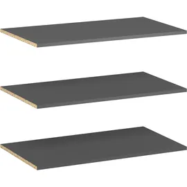 INOSIGN Einlegeboden 3er Set 83 x 46 x 2 cm Anthrazit