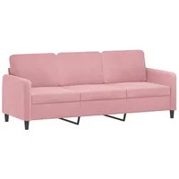 vidaXL 3-Sitzer-Sofa Rosa 180 cm Samt