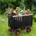 Relaxdays Handwagen Hoher Handwagen für den Garten rot