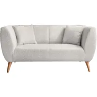 2-Sitzer INOSIGN, weiß, B:172cm H:83cm T:88cm, 100% Polyester, Sofas, zwei verschiedene Fußfarben wählbar