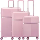 Roncato Airglam 4 Rollen Kofferset 3-teilig mit Dehnfalte rosa cipria