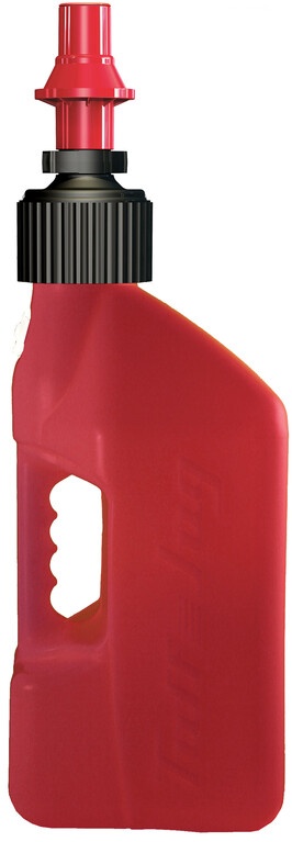 TUFFJUG Durchscheinende rote TUFF-Kanne 10L Benzinkanister/rote Kappe, rot
