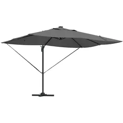 vidaXL Freischwingender Roma-Parasol mit LEDs Anthrazit 352x251x265 cm Aluminium
