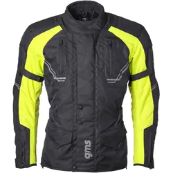 GMS-Moto Taylor, Textiljacke wasserdicht - Schwarz/Neon-Gelb - XXL