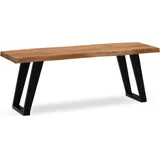 Wohnling Sitzbank 120 x 46 x 40 cm braun / braun matt