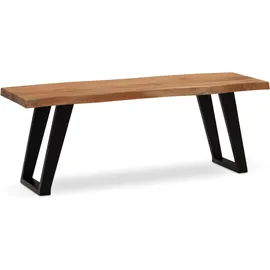 Wohnling Sitzbank 120 x 46 x 40 cm braun / braun matt