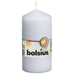 Bolsius Stumpenkerzen 120/58 mm (10 Stück) - weiß - Brenndauer ca. 25h