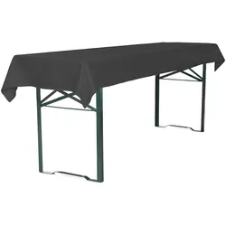 TexDeko Tischdecke für Bierzeltgarnitur 100x250cm, waschbar Anthrazit
