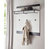 Home Affaire Garderobenpaneel »SHERWOOD«, in modernem Holz Dekor, mit Beschlag aus Metall, Breite 92 cm, weiß