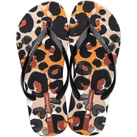 Ipanema Damen ANIMALE Print II FEM Flipflop, White/Black/ORANGE, 38 EU - 38 EU