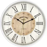 EUROTIME Quarz Wanduhr 30,5 cm 81748-07 weiß
