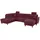 Home Affaire Wohnlandschaft HOME AFFAIRE "Palmera U-Form, B: 308 cm", rot (bordeaux), B:308cm H:89cm T:212cm, 100% Polyester;Struktur (100% Polyester);Luxus-Microfaser in Lederoptik (100% Polyester), Sofas, Wohnlandschaft, optional Bettfunktion & Bettkasten, Federkern