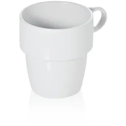 36x Becher Tasse, 300 ml, weiß, Porzellan, Kaffeetasse Konische Form