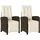 vidaXL Gartensessel mit Fußteil 2 Stk. Verstellbar Braun Poly Rattan