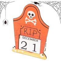 Halloween Countdown Kalender - 2025 Halloween Holz Kalender | Verstellbarer Deko