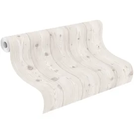 Rasch Textil Papiertapete mit Holzoptik 53 cm 10 m beige