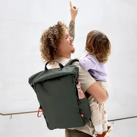 Lässig Outdoor Rolltop Backpack dunkelgrün