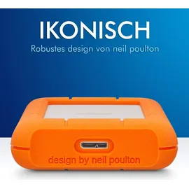LaCie Rugged Mini 2 TB USB 3.2 Orange/Silber 9000298