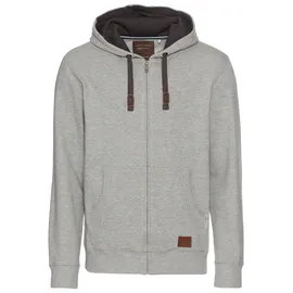 MAN'S WORLD Kapuzensweatjacke Herren grau-melange 5XL