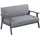 [en.casa] - 2-Sitzer Polstersofa Kinda 121x69x75 cm Grau