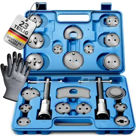 TRESKO 23 TLG Bremskolbenrücksteller Set - Rückstellwerkzeug zum Zurückstellen des Bremskolben, KFZ-Werkzeug, universell