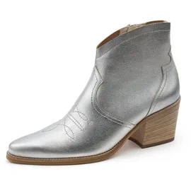 Paul Green Westernstiefelette, Cowboy Stiefelette, Boots in spitz zulaufender Form, Gr. 40, silberfarben, , 56762557-40