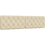 vidaXL Kopfteil-kissen Creme 200 cm Stoff, vidaXL 895585