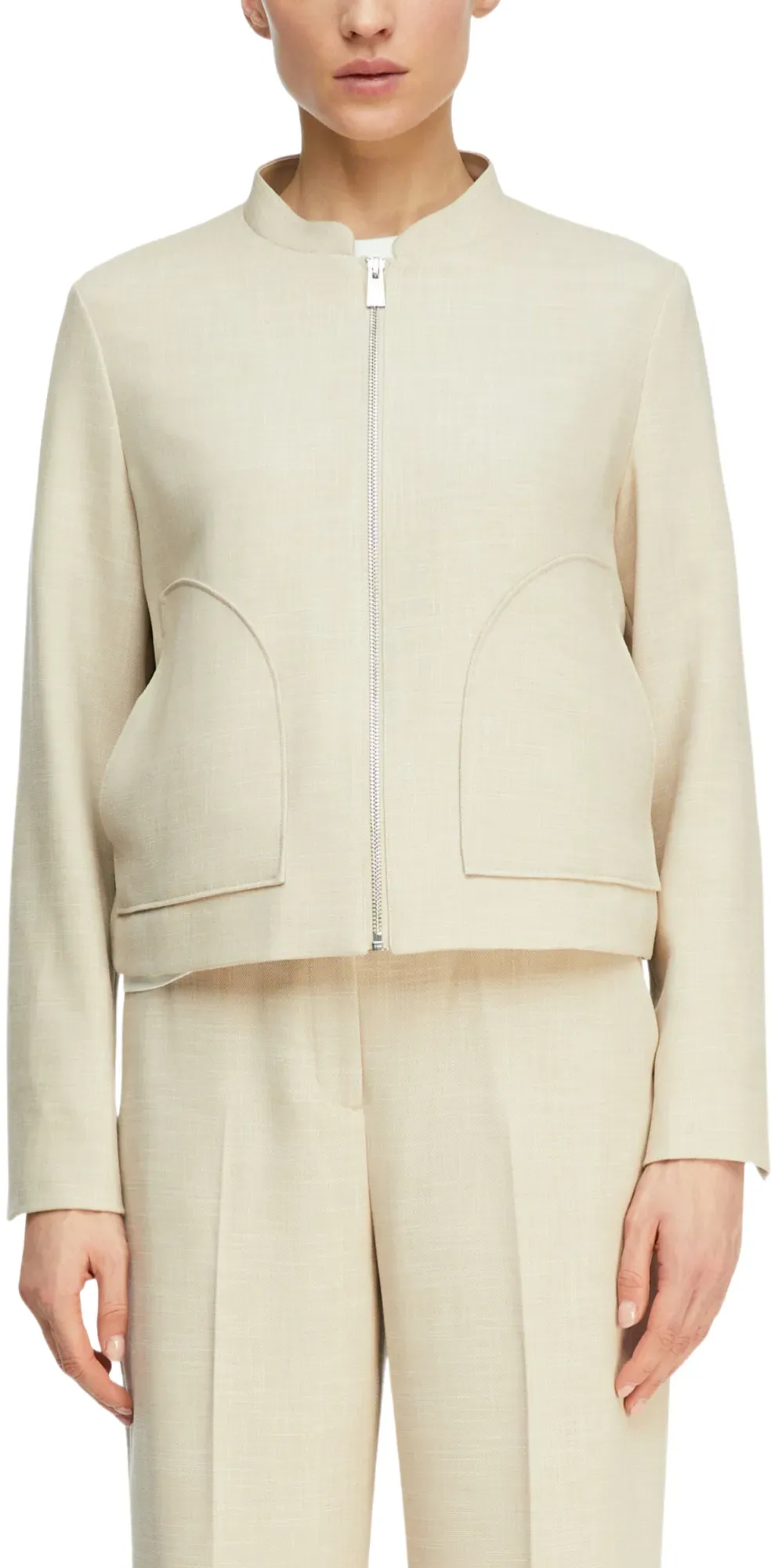 Boxy-Fit Blouson Beige 34