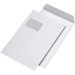 MAILmedia Versandtasche 30005318 C4 120g haftklebend mit Fenster weiß 250 Stück