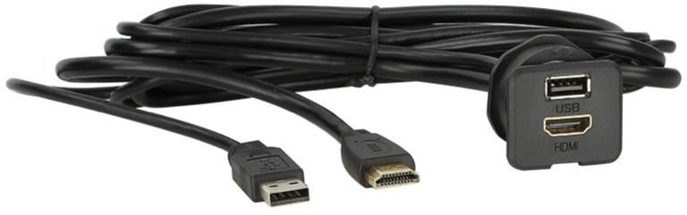  Universal USB / HDMI Einbau Buchse -> USB + HDMI 