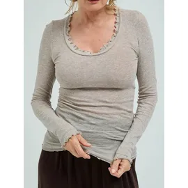 seamless basic Funktionstop SEAMLESS BASIC "Seamless Basic Top Cotton", Damen, Gr. L/XL, desert melange, Obermaterial: 100% Baumwolle, Tops