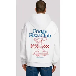 Kapuzenpullover F4NT4STIC "Friday Pizza Club", Herren, Gr. M, weiß, Obermaterial: 100% Baumwolle, casual, oversize, Langarm, Pullover, Premium Qualität