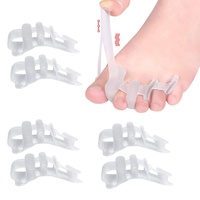 TSUWNO Zehenspreizer-Set: 6 Universalgröße Silikon-Zehentrenner ohne BPA, zur Korrektur von Hammer- und überlappenden Zehen. Für Damen und Herren geeignet als Zehenstrecker.