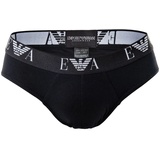Emporio Armani Herren Slips 3 Einheiten - Briefs, Unterwäsche, Stretch Cotton schwarz M