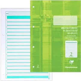 Clairefontaine Arbeitsblock, DIN A4, Lineatur 2,