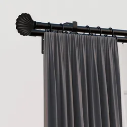 Gardinenstange INDEKO "Volterra", schwarz, L:340cm Ø:16mm, Eisen, Gardinenstangen