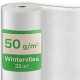 Praknu Wintervlies Pflanzen 50g/m2 20 x 1,6 m Rolle Weiß